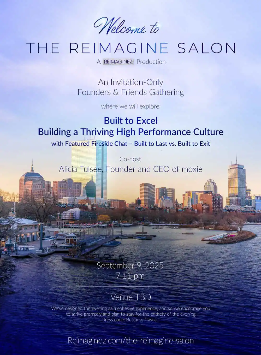 Invitation The Reimagine Salon, Boston September 9